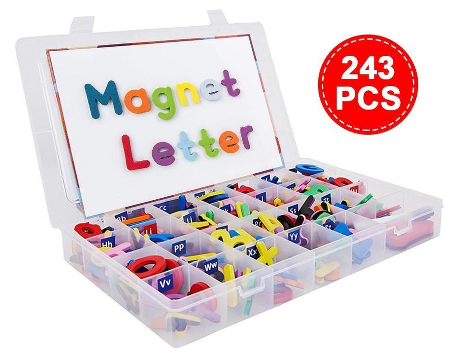 Juego de letras magneticas del alfabeto para niños.