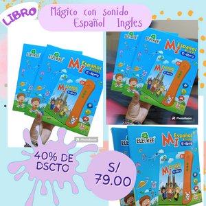 LIBRO MÁGICO INTERACTIVO ESPAÑOL INGLES, SOLO POR HOY  30% DSCTO