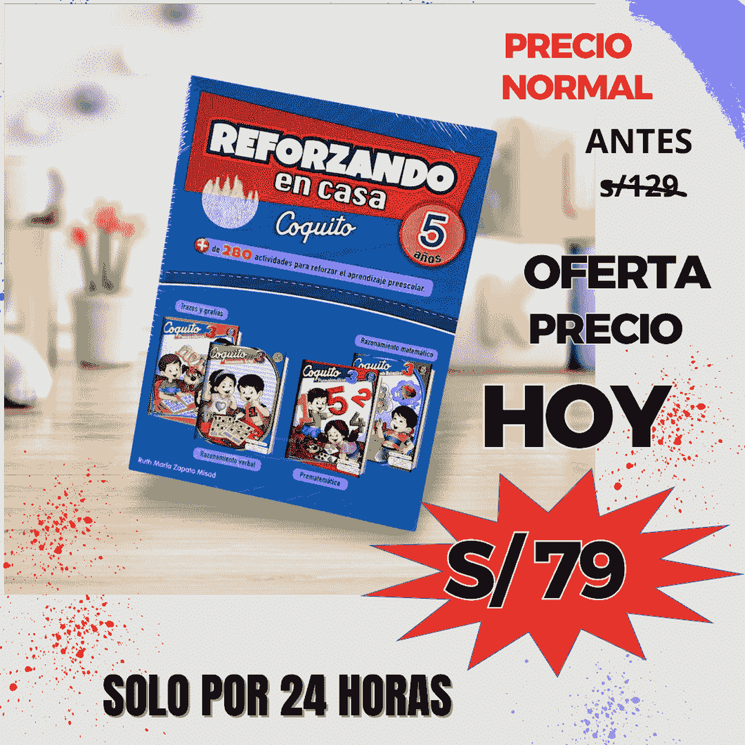 Pack reforzando en casa Coquito  5 años