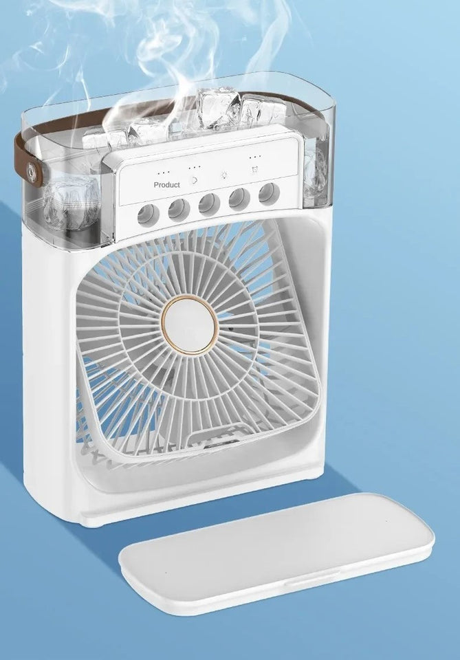 Ventilador portátil, con aire acondicionado