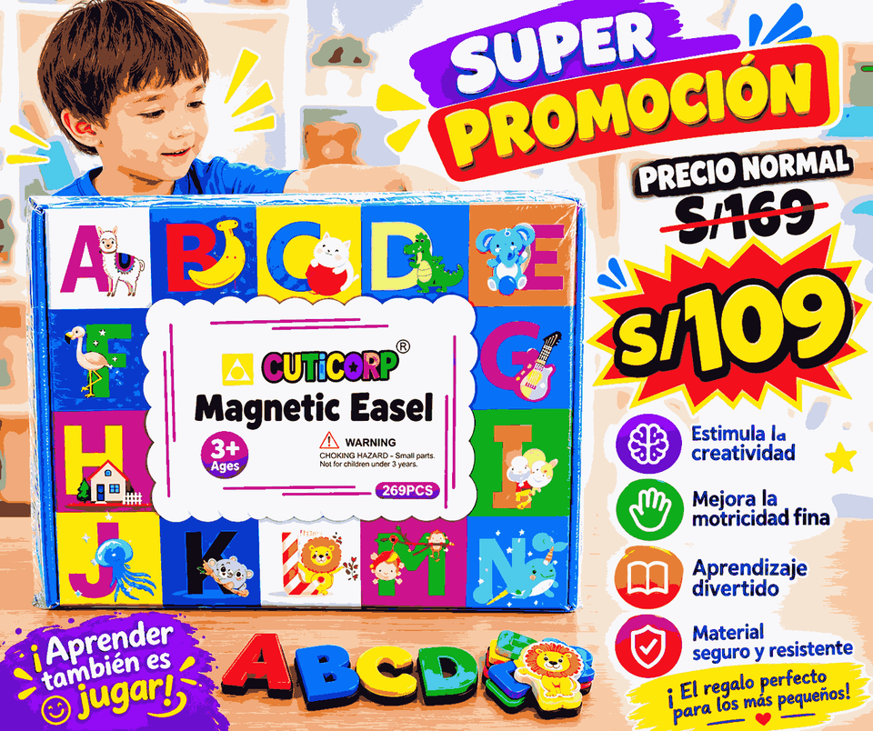 Pizarra Magnética ABC Grande de 259 letras