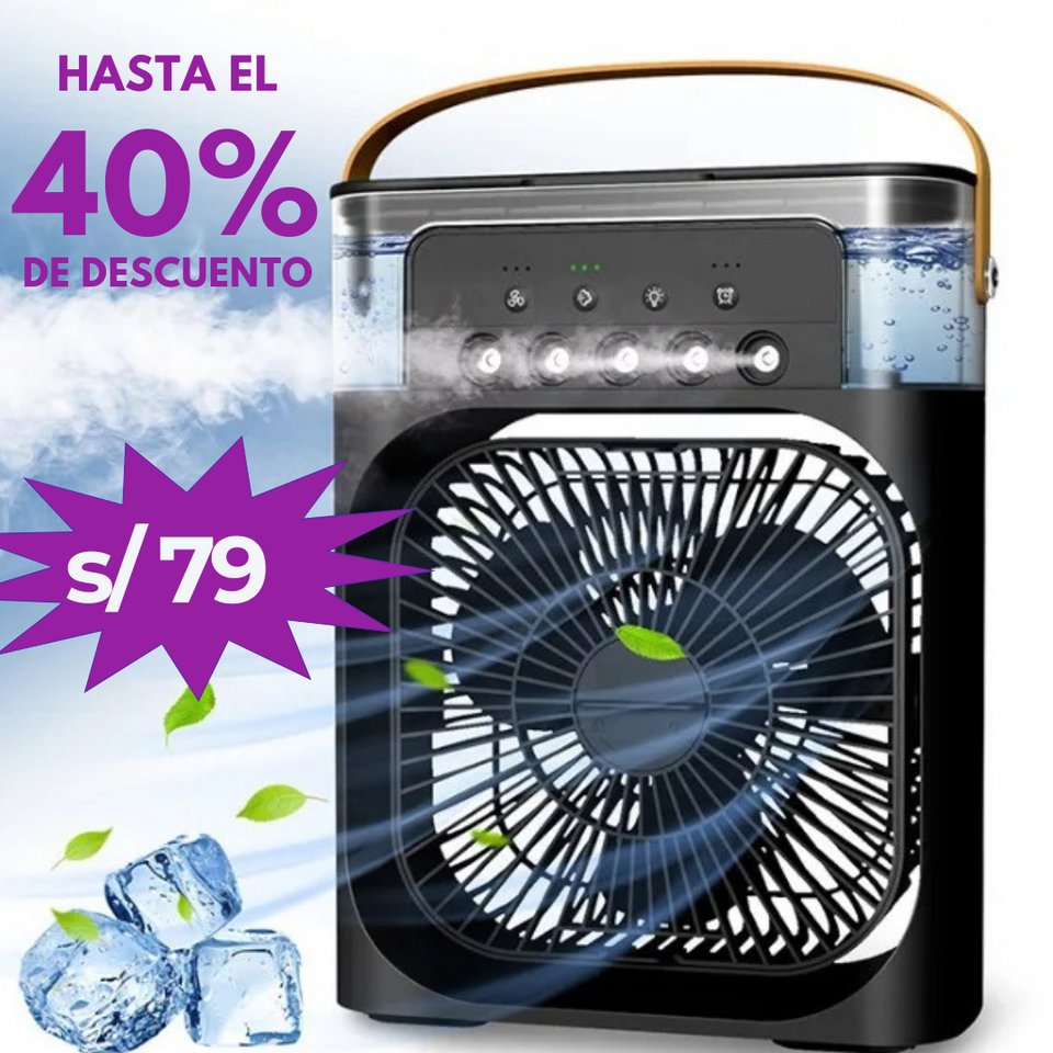 Ventilador portátil, con aire acondicionado