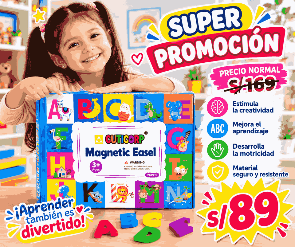 Pizarra Magnética ABC Grande de 259 letras