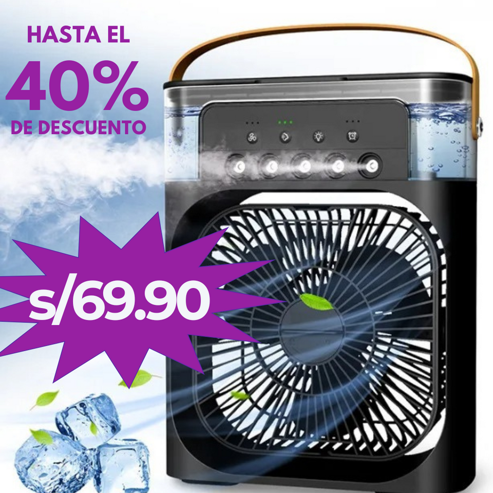 Ventilador portátil, con aire acondicionado